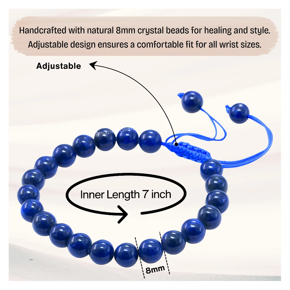 Lapis Lazuli Onyx Bracelet (Adjustable)
