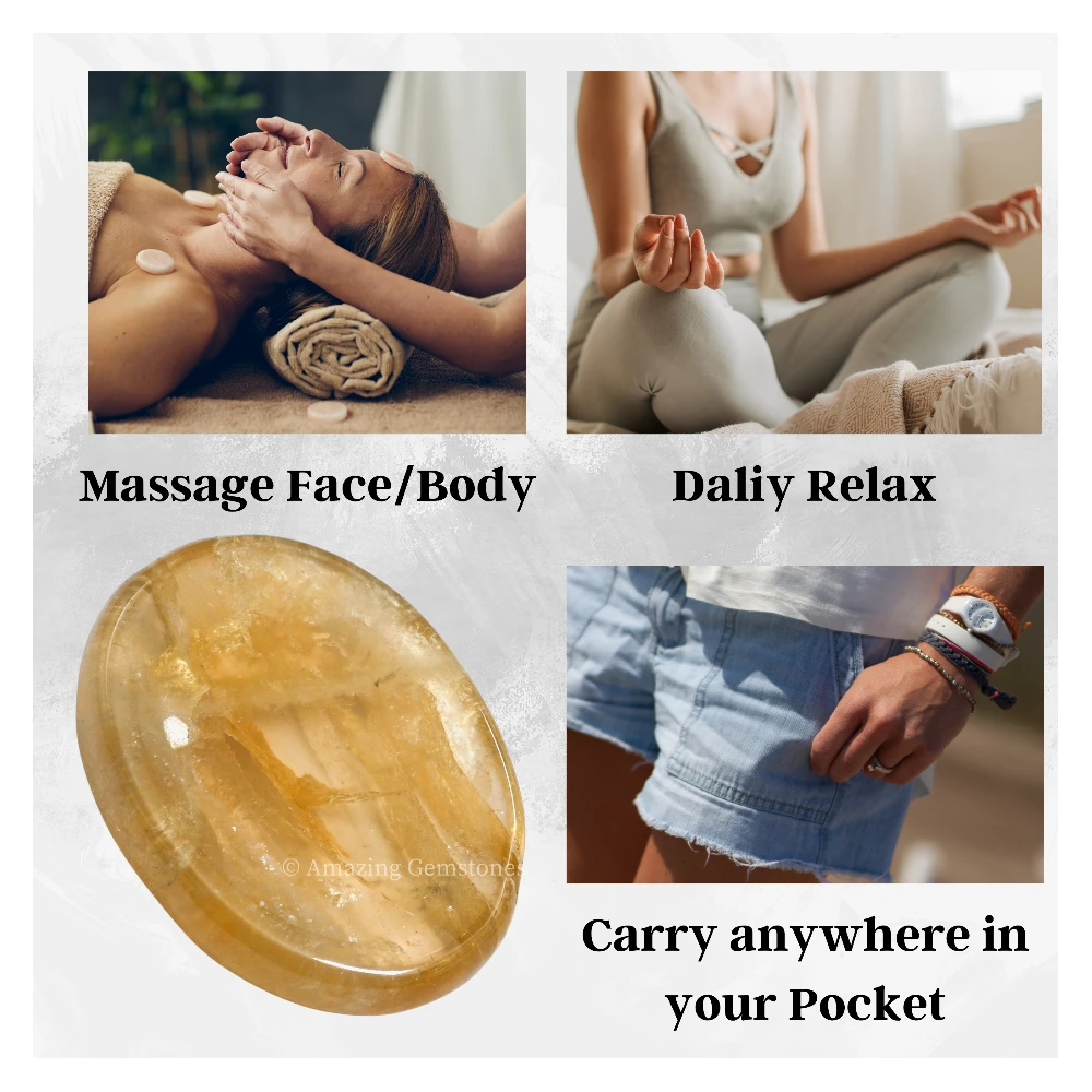 Citrine Worry Stone