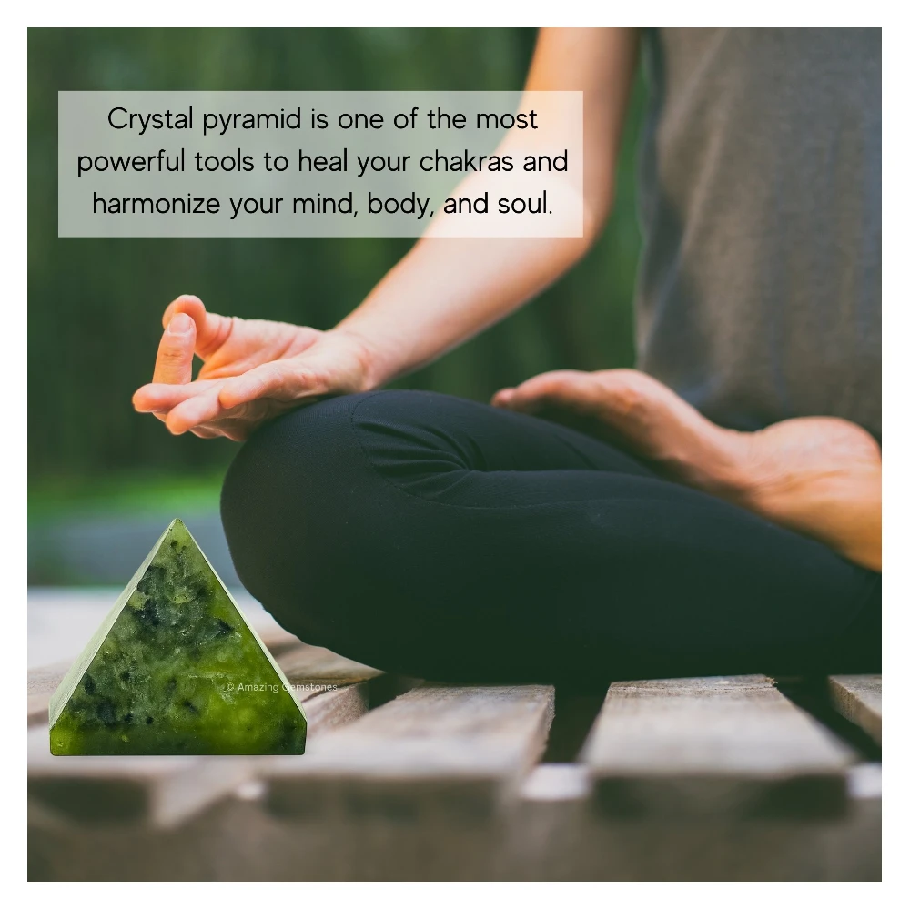 Green Jade Pyramid (1.5 Inch)