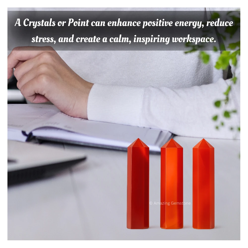 Red Onyx Pencil Points (Set of 3)