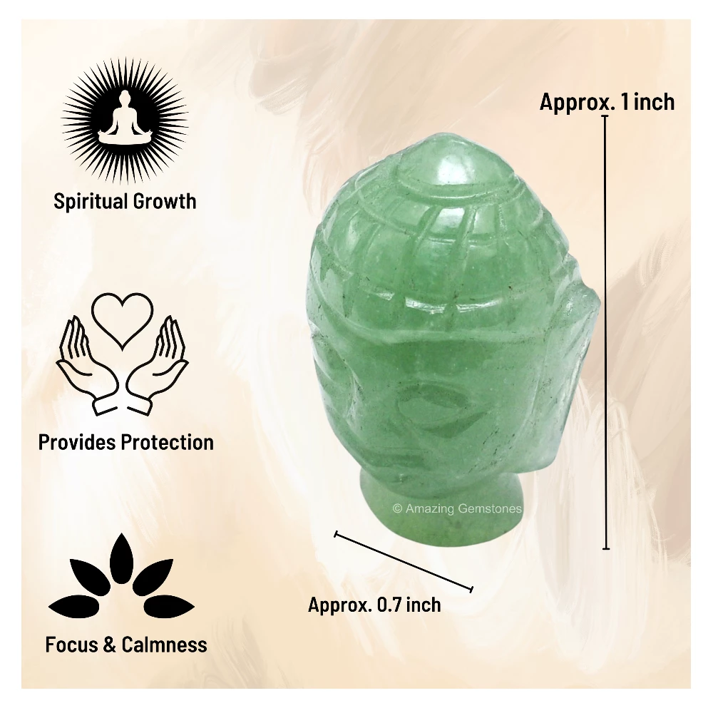 Light Green Aventurine Buddha Head