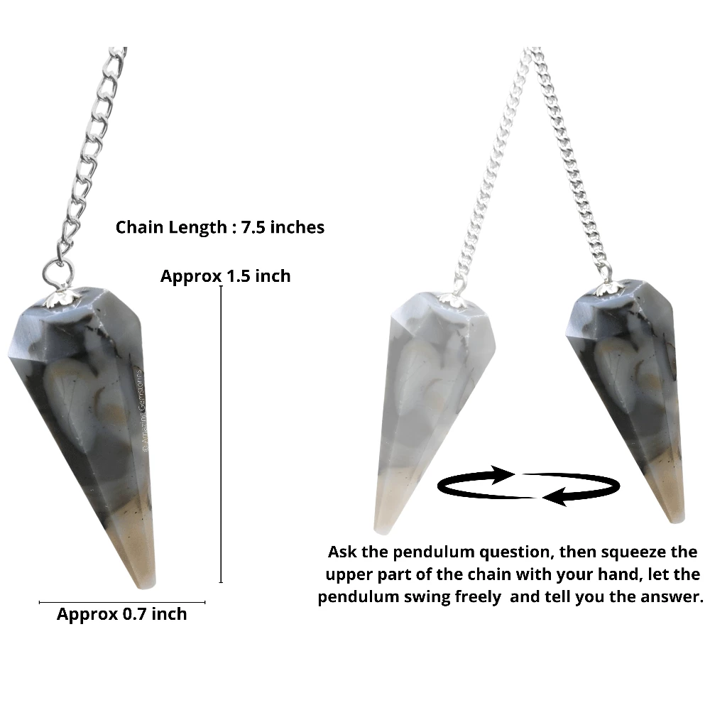 Dendrite Agate Pendulum
