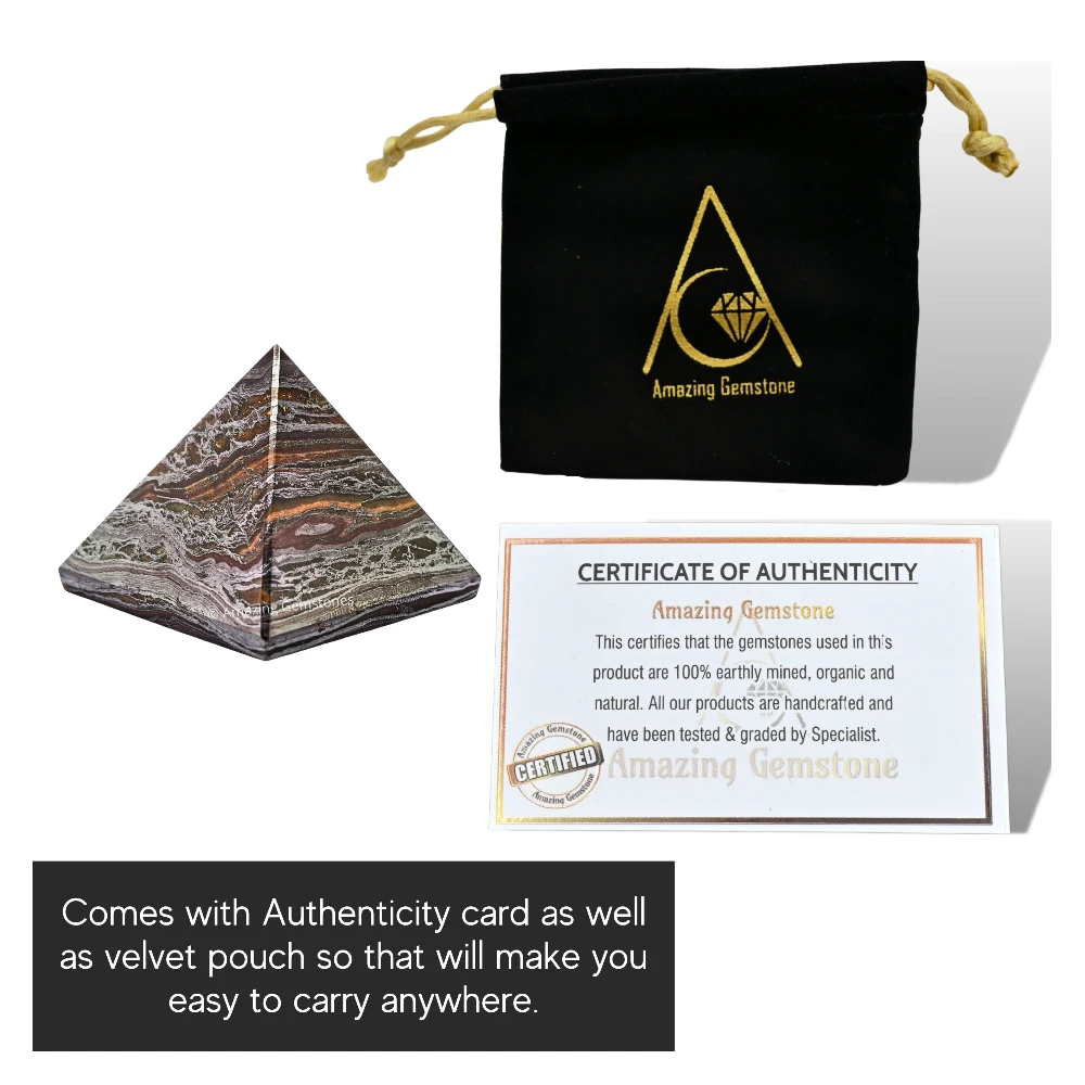 Iron Tiger Eye Pyramid (1 Inch)