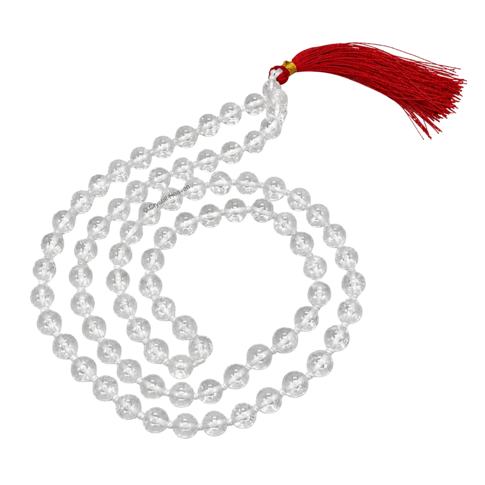 Sphatik Mala - B Grade 8mm Beads (Hand Knotted)