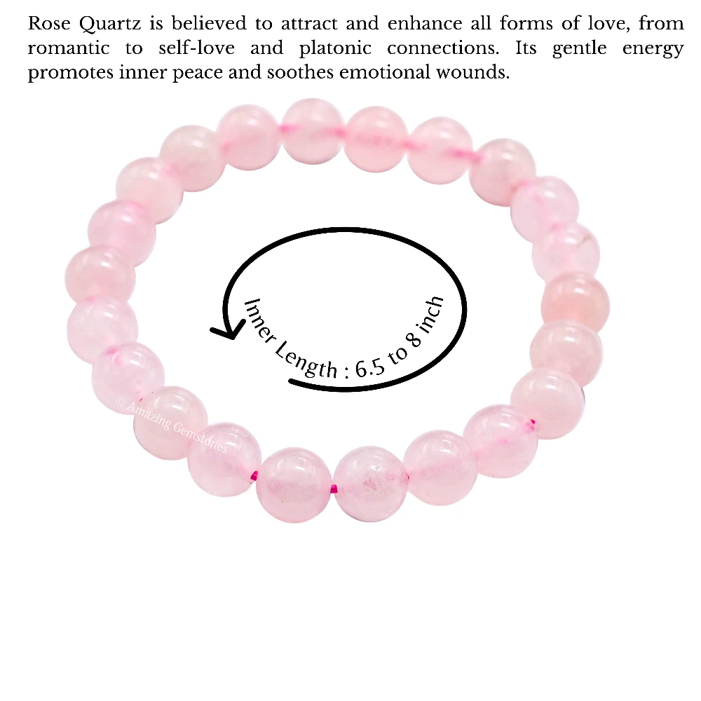 Rose Quartz Bracelet (Stretchable)