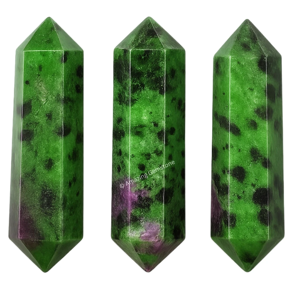 Ruby Zoisite Pencil Points (Double Terminated) (Set of 3)
