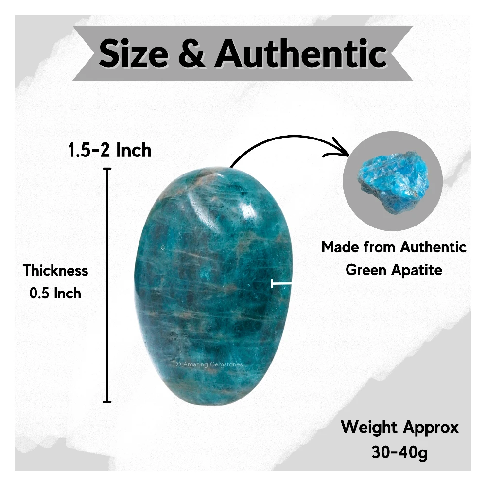 Green Apatite Palm Stone
