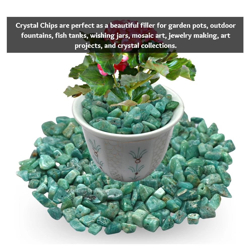 Amazonite Chips - Pre Drilled