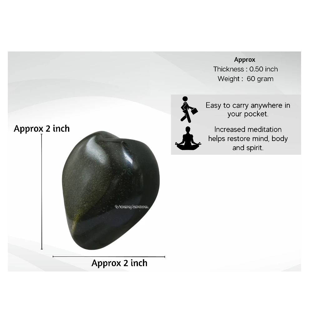 Golden Sheen Obsidian Heart