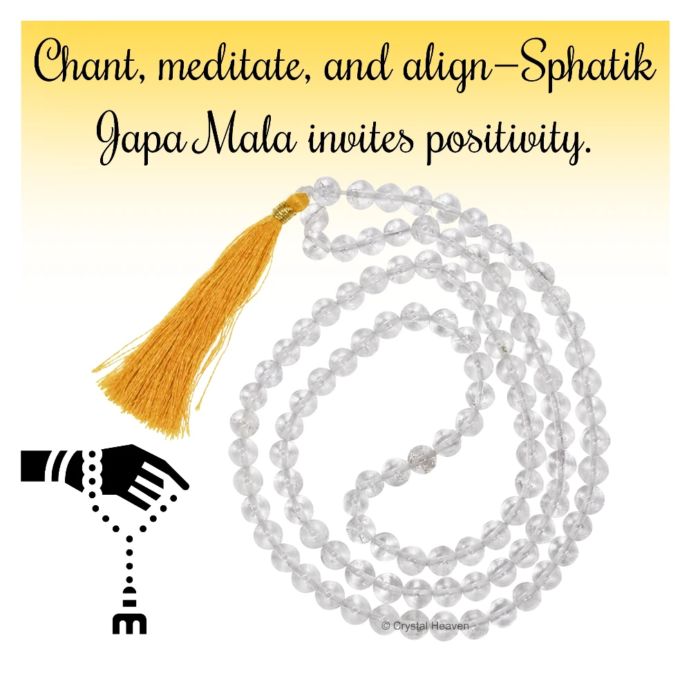 Sphatik Mala - AB Grade 6mm Beads (Without Knot)