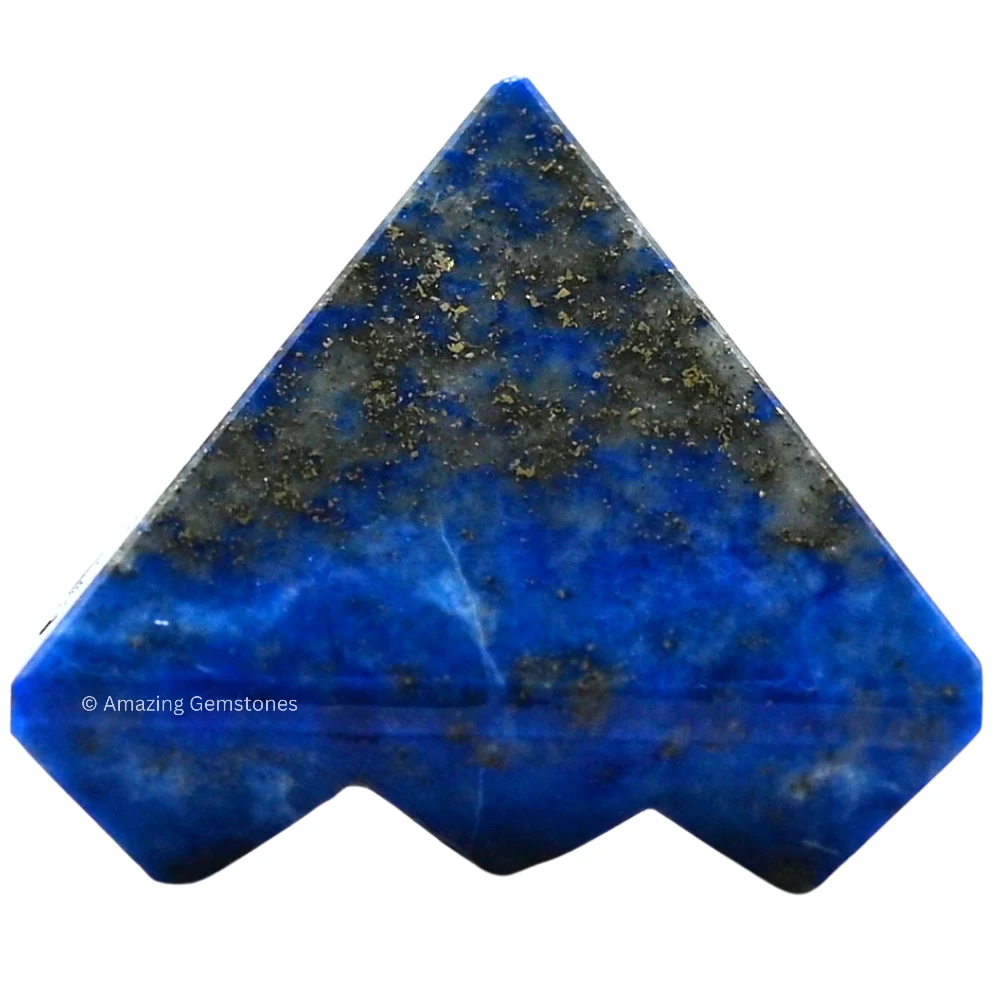 Lapis Lazuli Lemurian Pyramid - Under 9 Pyramid Plate