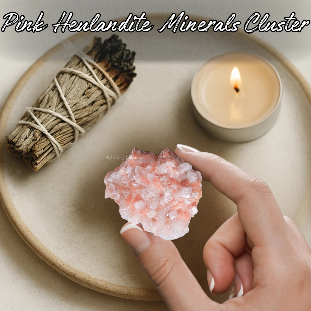 Pink Heulandite Crystal Mineral Specimen (Small)