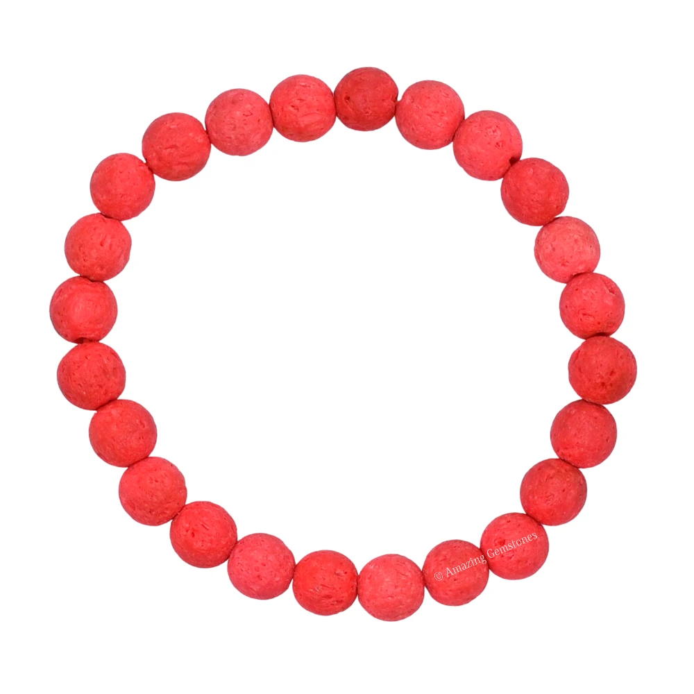 Red Lava Bracelet (Strechable)