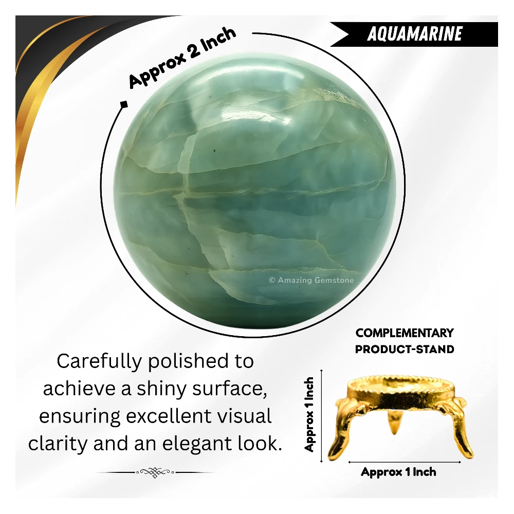 Aquamarine Sphere (2 Inch)