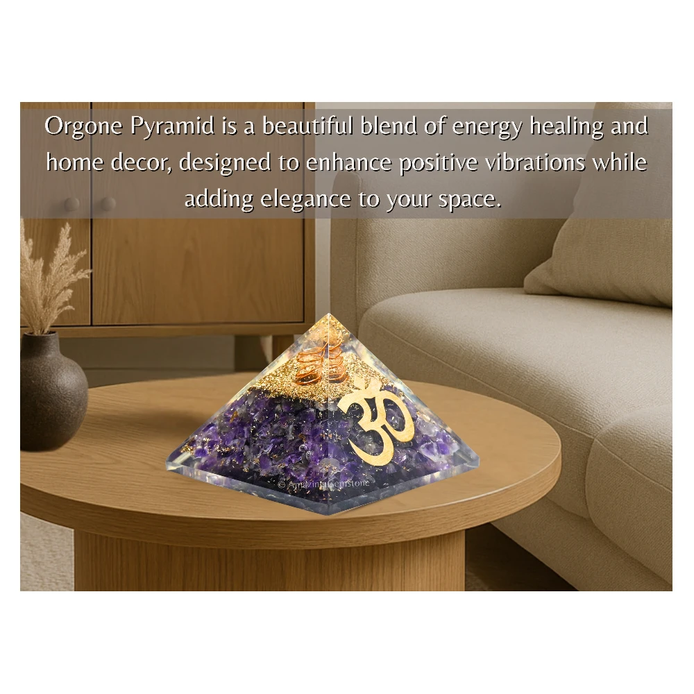 Amethyst Orgone Pyramid - Big OM