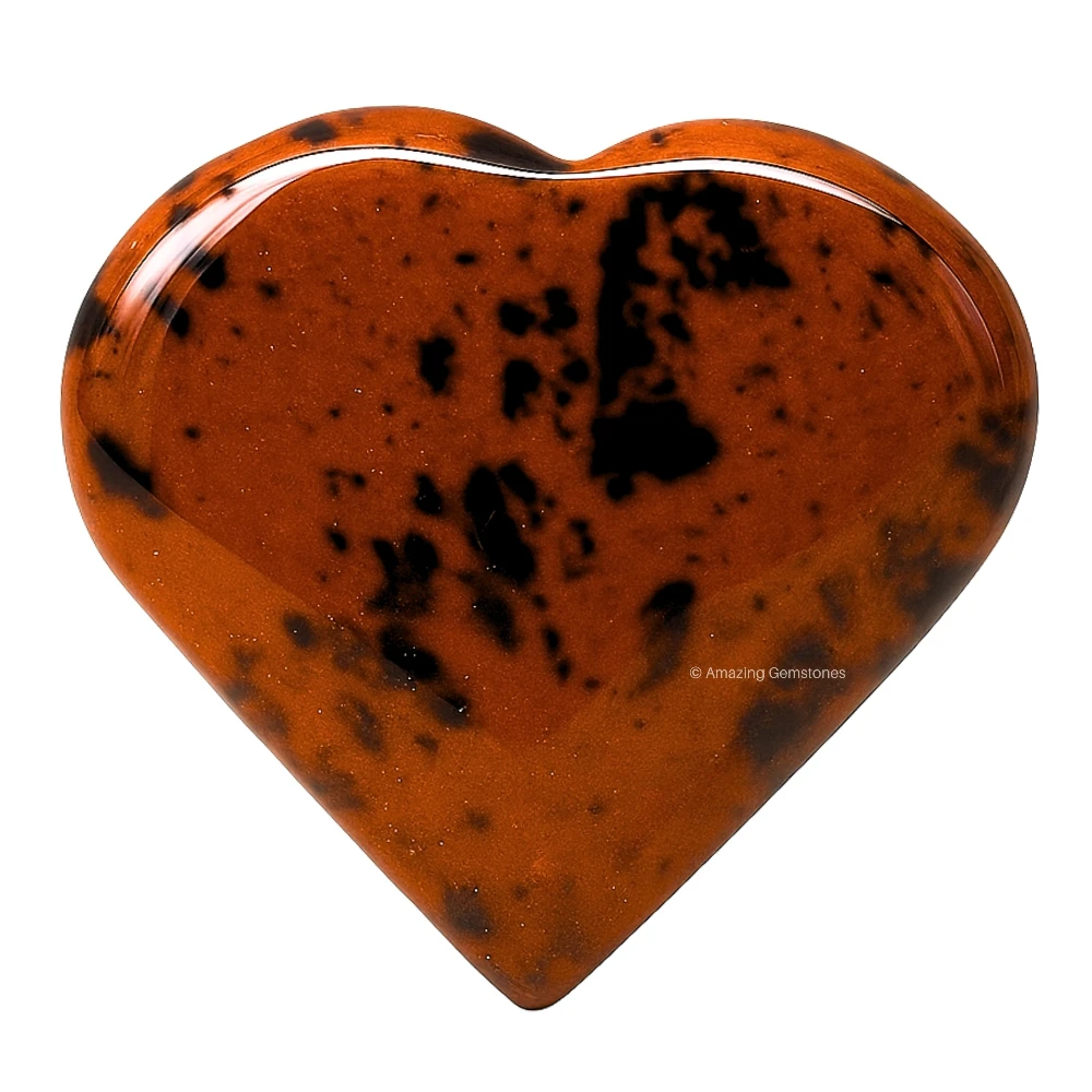 Mahogany Obsidian Heart (Pack of 2)