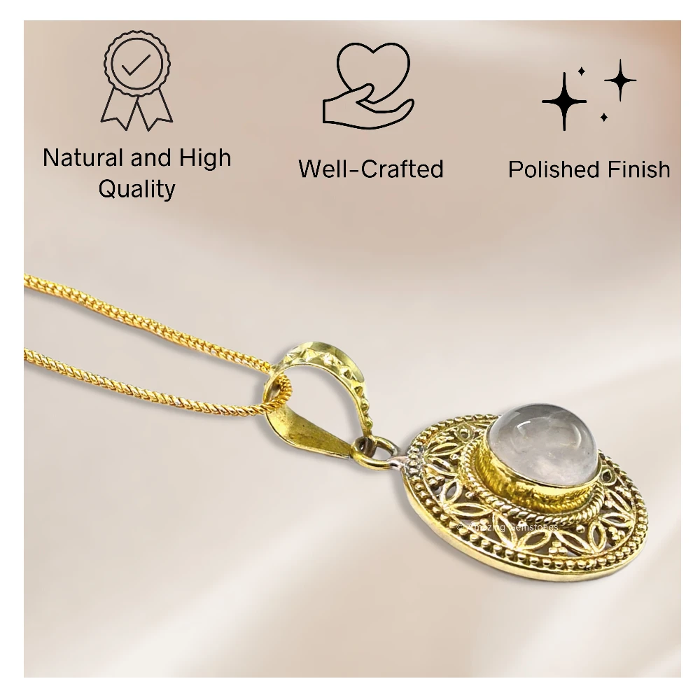 Rose Quartz Bead Necklace Premium