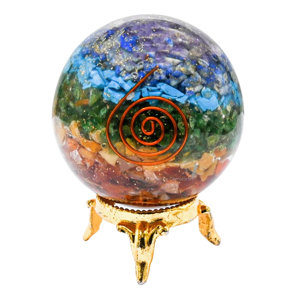 Chakra Orgone Sphere (2 Inch)