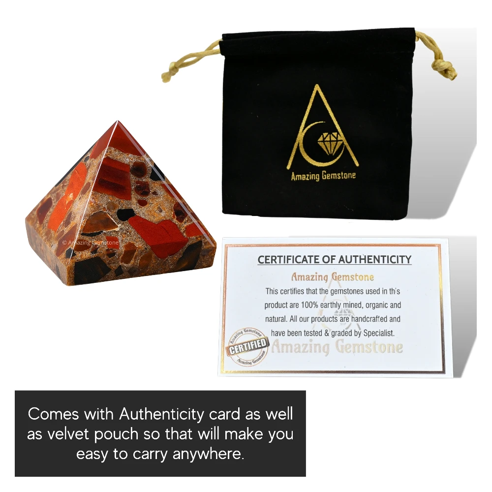 Spotted Jasper Pyramid (1 Inch)