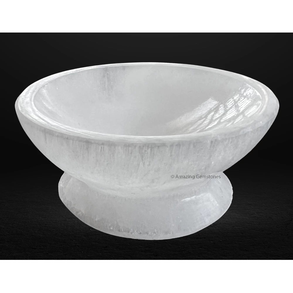 Selenite Charging Bowl for Crystals - Round
