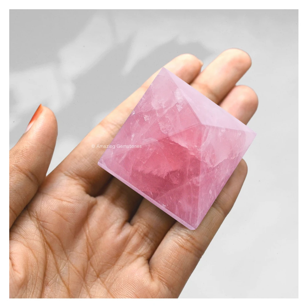 Star Rose Quartz Pyramid (1.5 Inch)