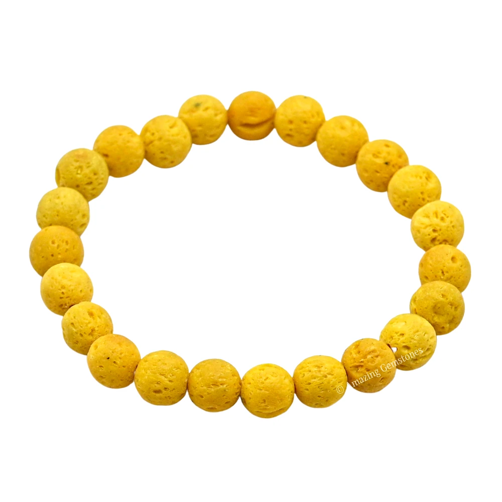 Yellow Lava Bracelet (Strechable)