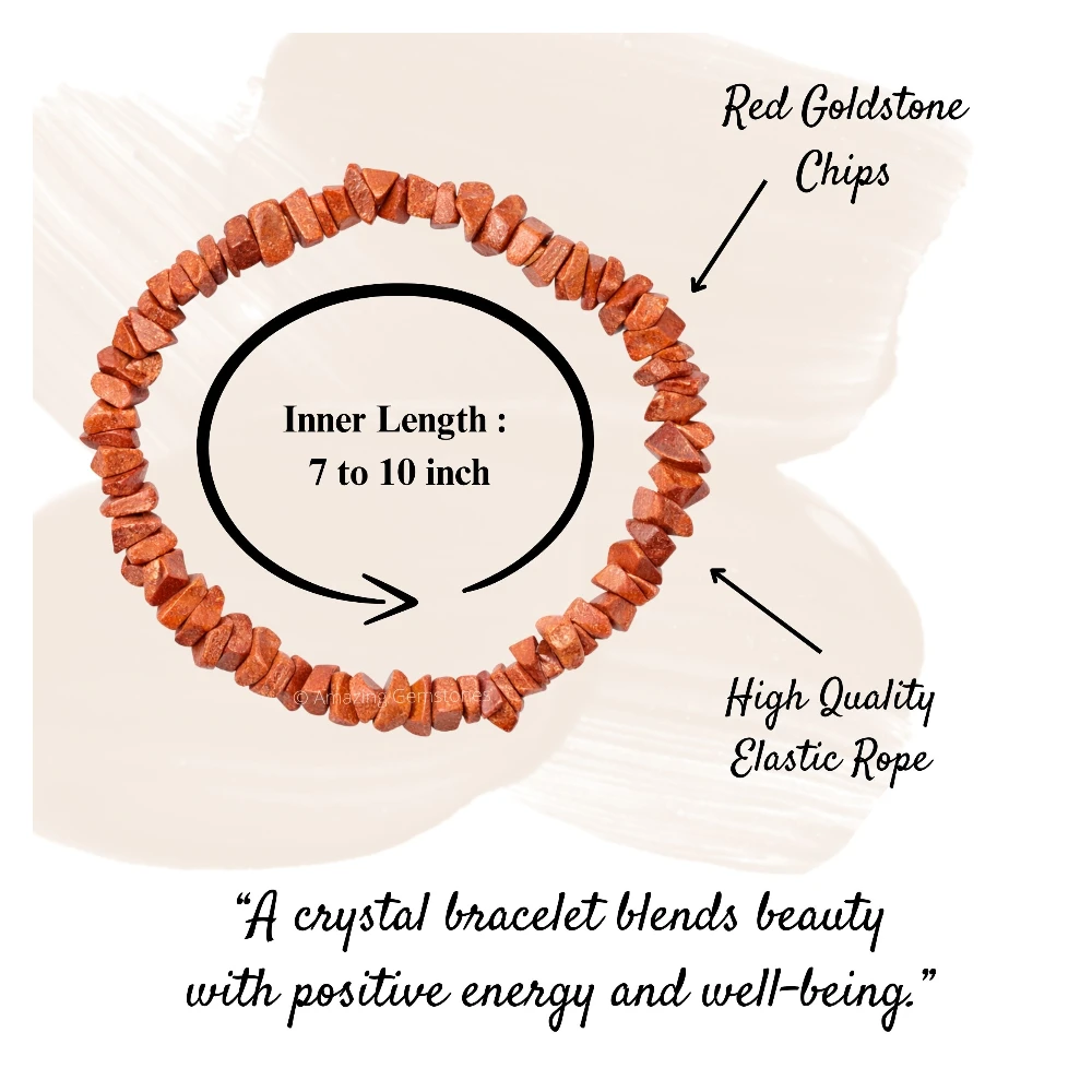 Red Goldstone Chips Bracelet