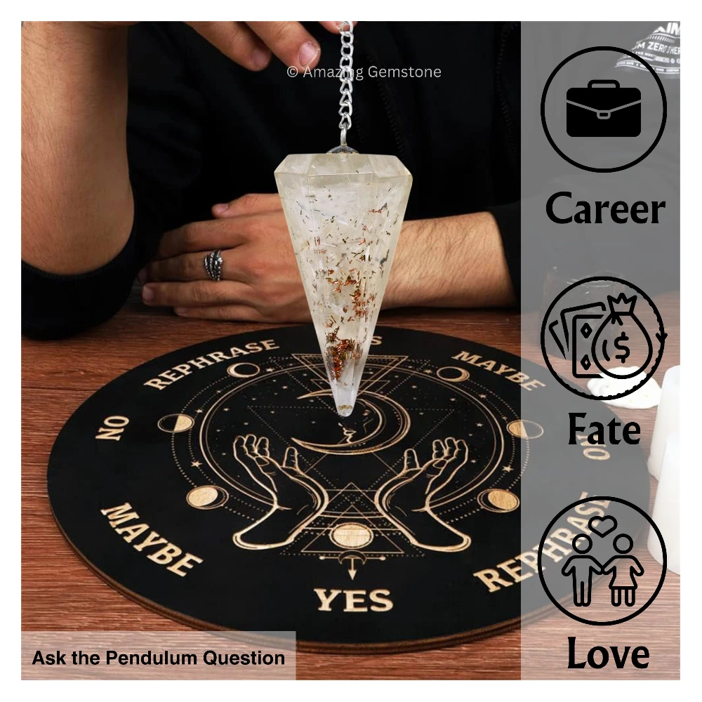 Selenite Orgone Pendulum