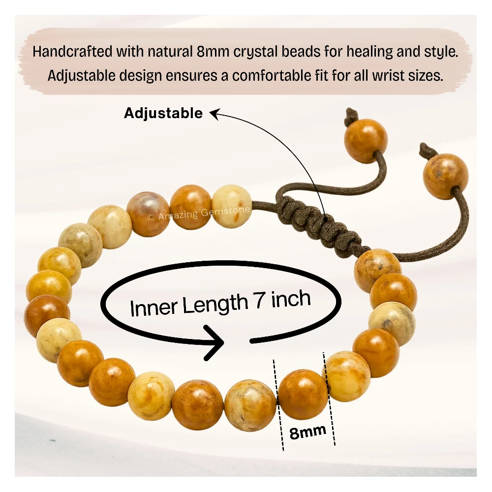 Crazy Lace Agate Bracelet (Adjustable)