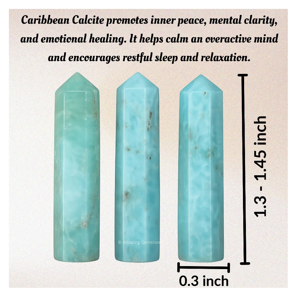 Caribbean Calcite Pencil Points (Set of 3)