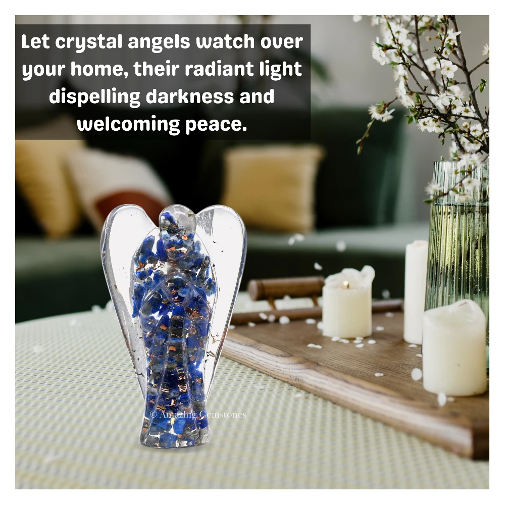 Lapis Lazuli Orgone Angel Figurine (3 Inch)