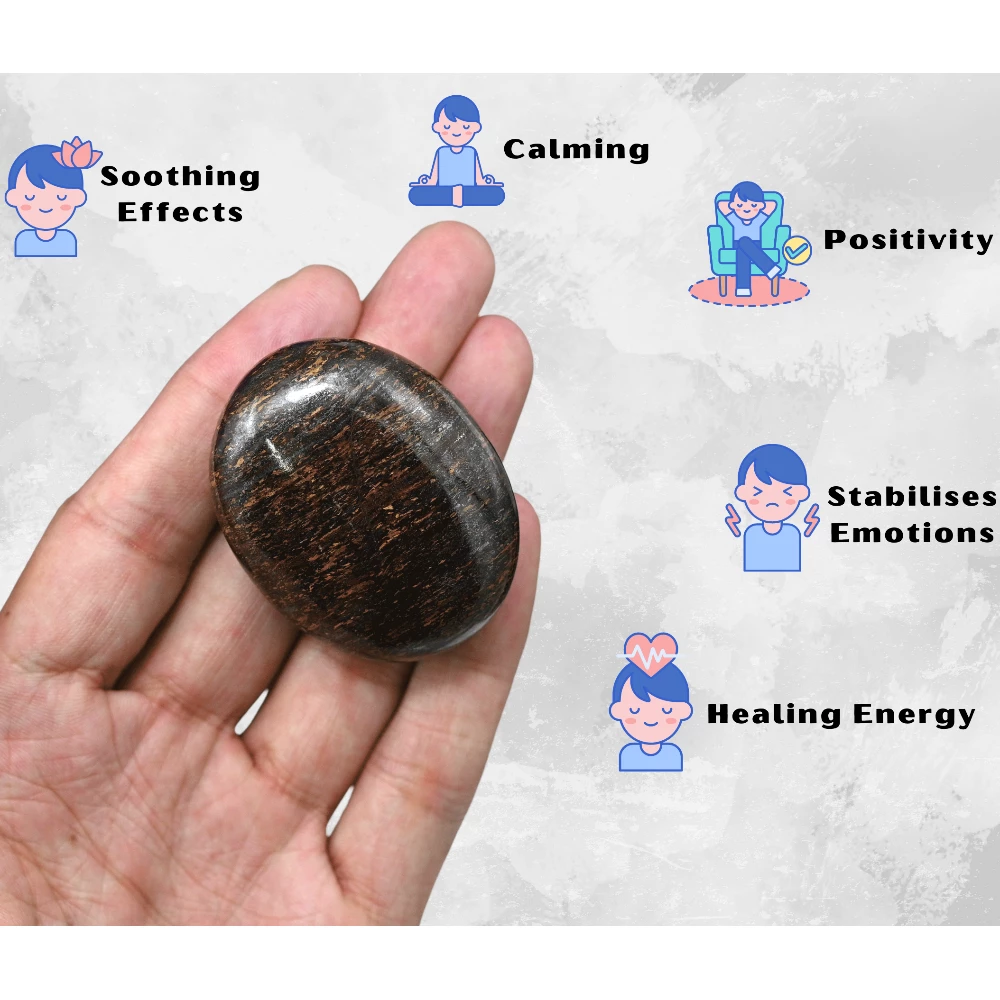 Bronzite Palm Stone