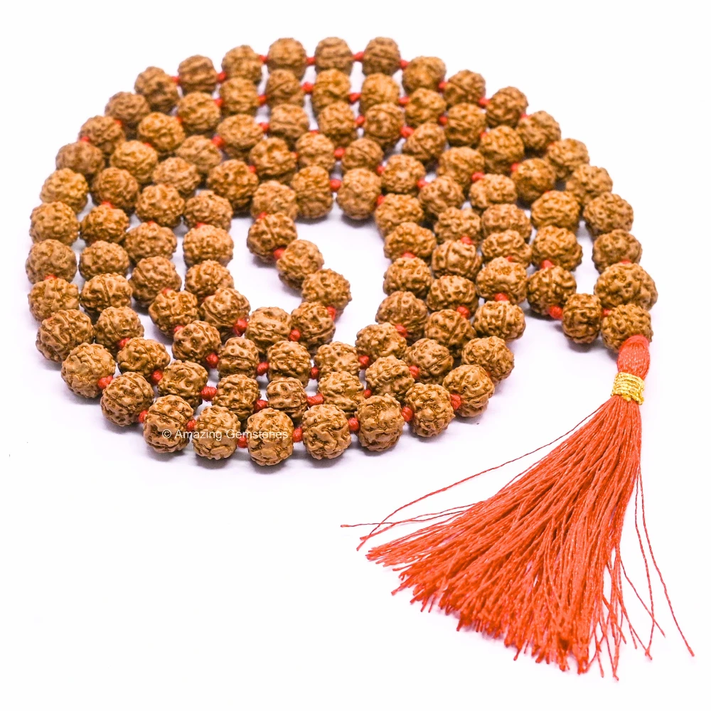 9mm Rudraksha Mala (Hand Knotted)