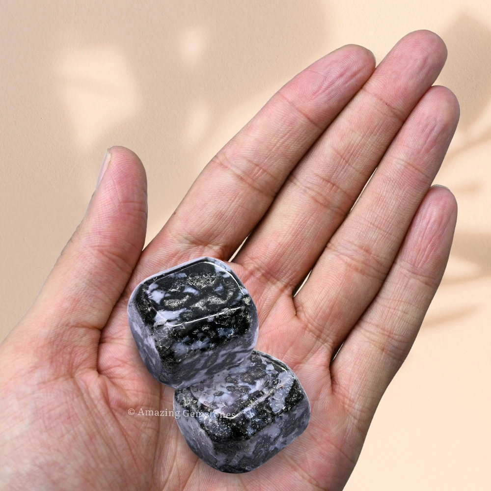 Tumbled Indigo Gabbro Stone Crystals (1000+ Carats)