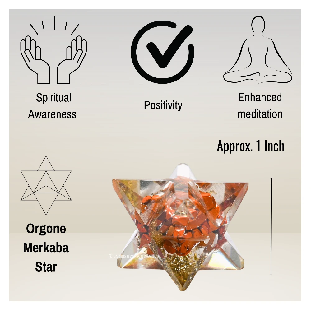 Red Jasper Orgone Merkaba - 1 Inch