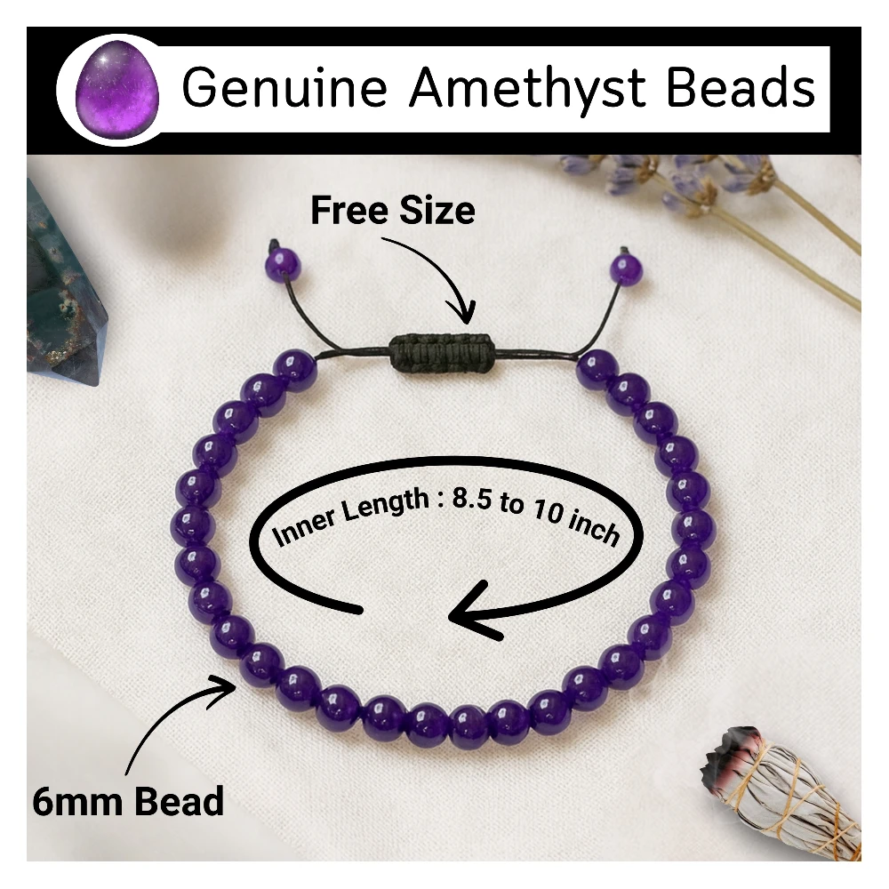 Amethyst Anklet (Without Knot)