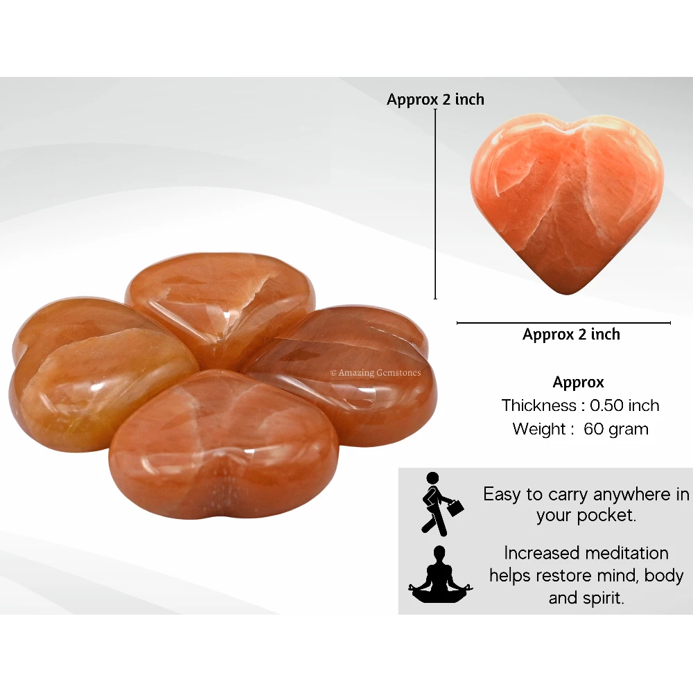 Red Aventurine Heart
