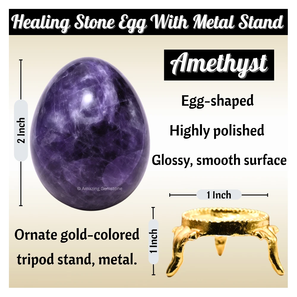 Amethyst Crystal Egg Stone