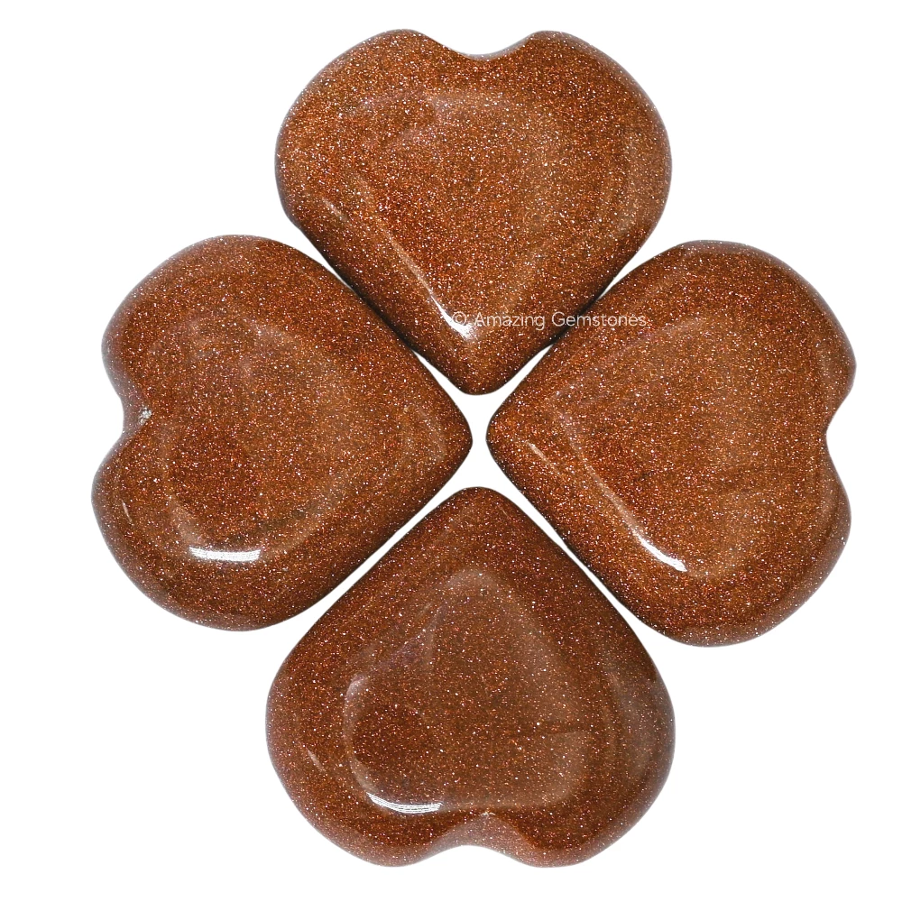 Red Goldstone Heart
