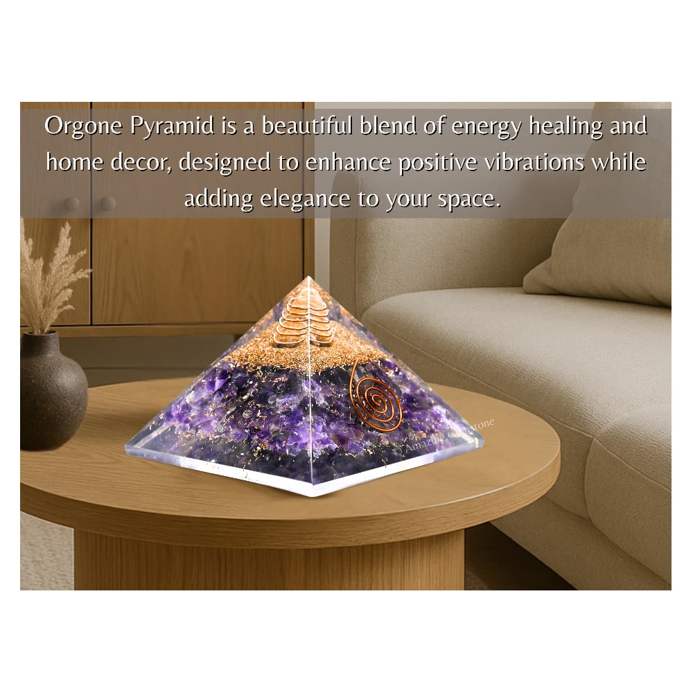 Amethyst Orgone Pyramid