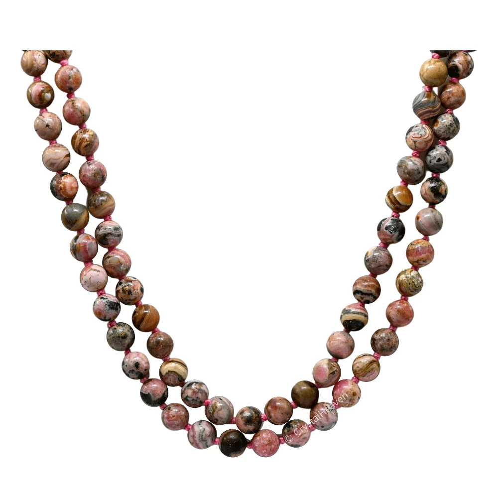 Rhodochrosite Mala (Hand Knotted)