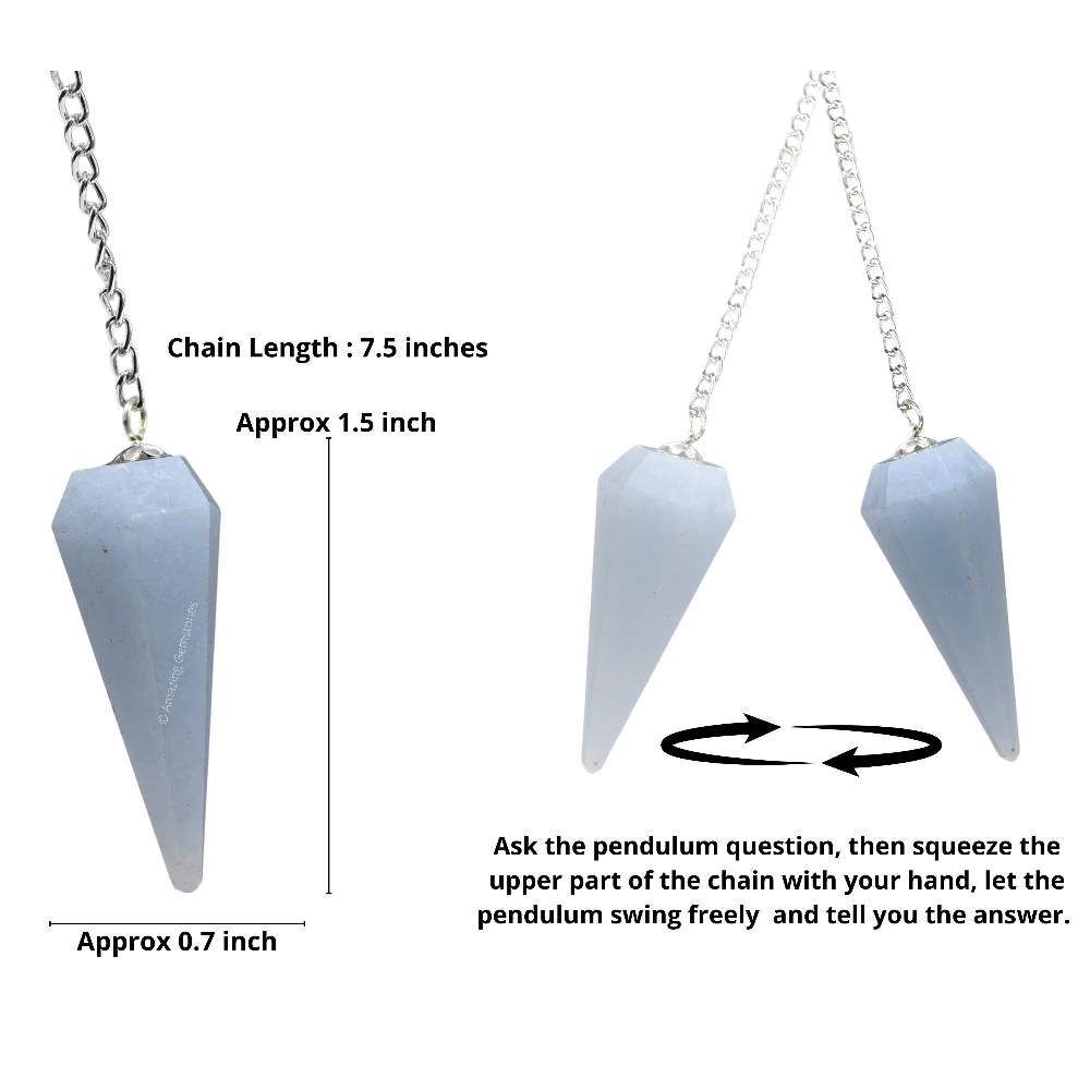 Blue Calcite Pendulum