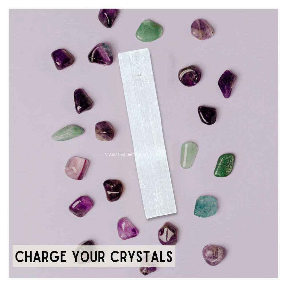 Selenite Charging Stick for Crystals - 4 Inch