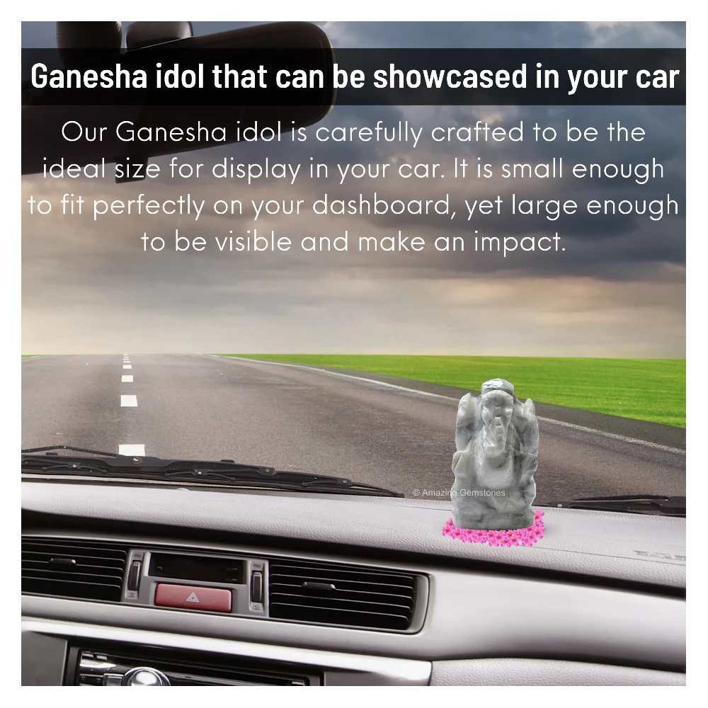 Howlite Ganesha Crystal Idol