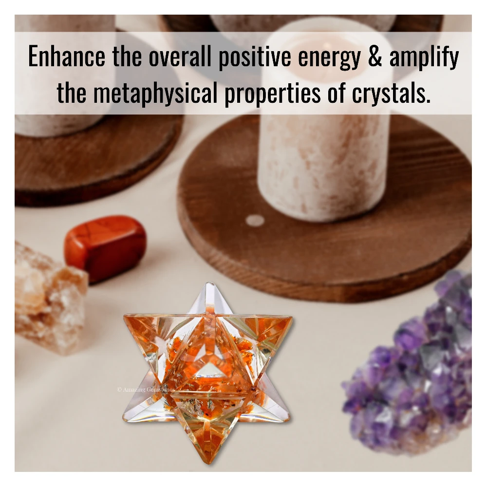 Carnelian Orgone Merkaba - 1 Inch