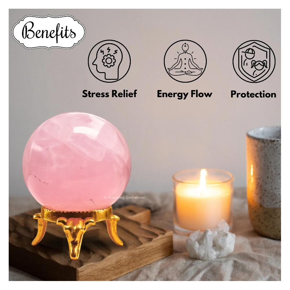 Rose Quartz Sphere (2 Inch)