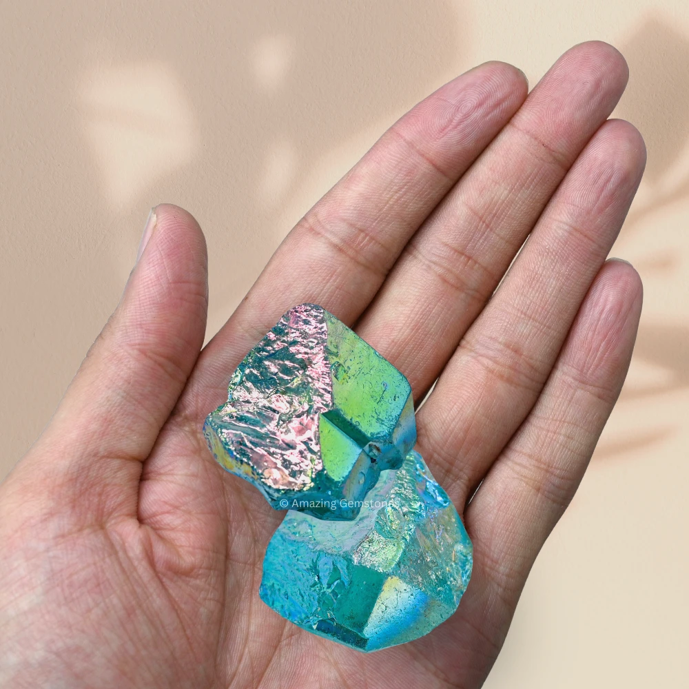Aqua Aura Quartz Raw Crystals (1 LB)