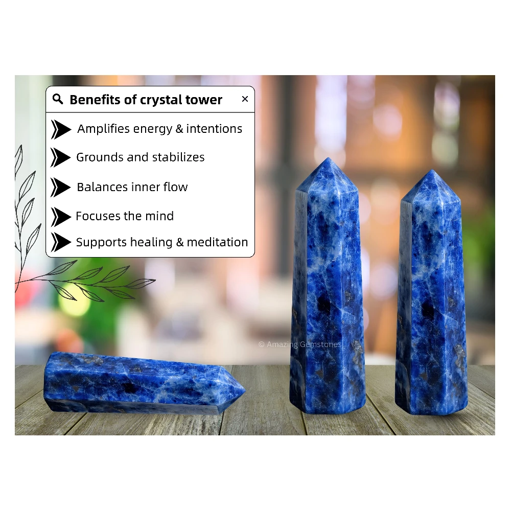Sodalite Tower (2" to 3" INCH)