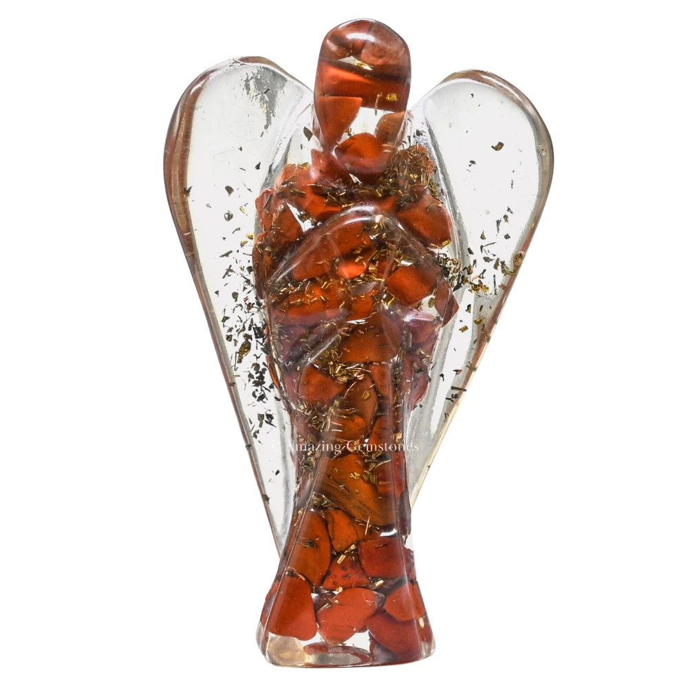 Red Jasper Orgone Angel Figurine (2 Inch)