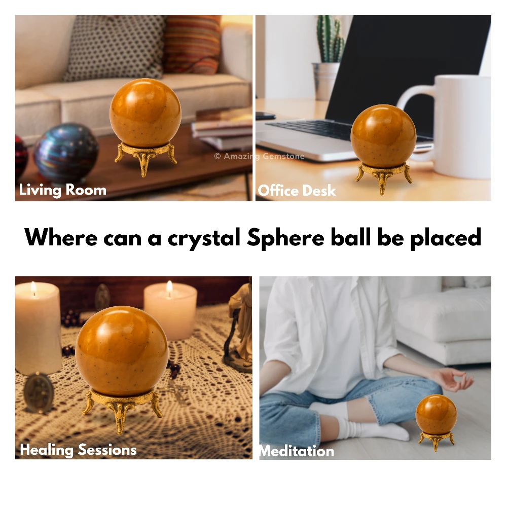 Yellow Jasper Sphere (1.5 Inch)